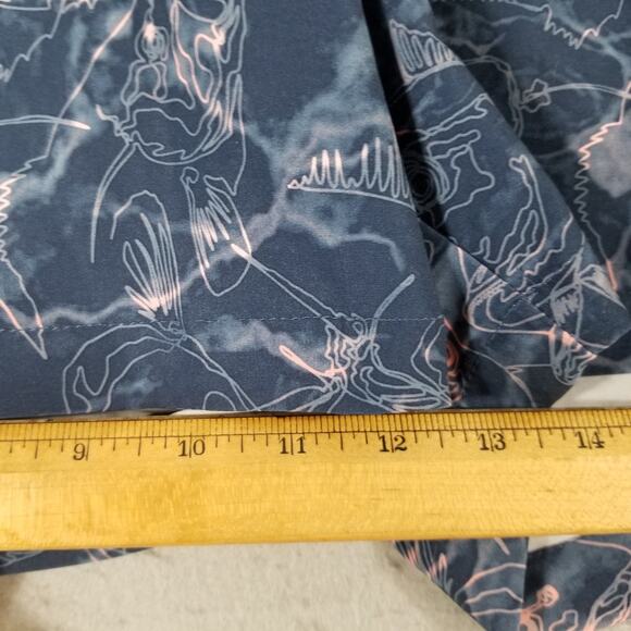 Columbia PFG Shorts Mens Large Blue Fish Print Performance Quick Dry Swim Trunks - Picture 11 of 16